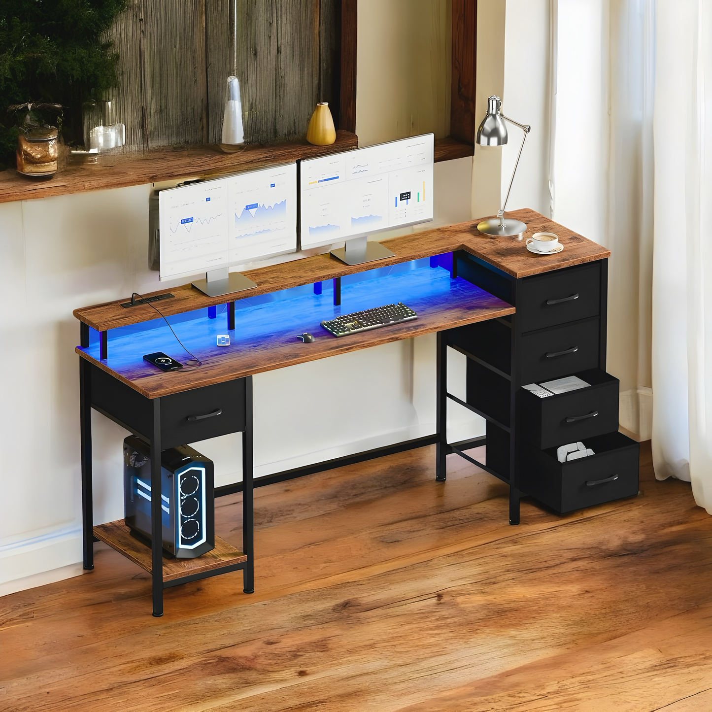 Inhabit All In One 5 Drawers Desk