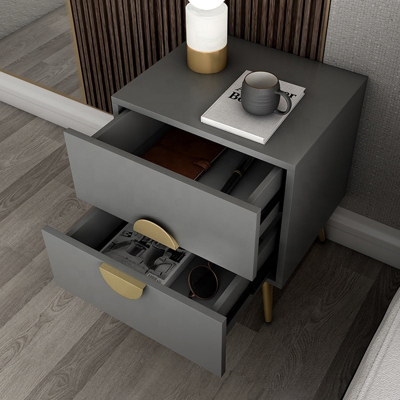 Inhabit Grey Japanese Nightstand