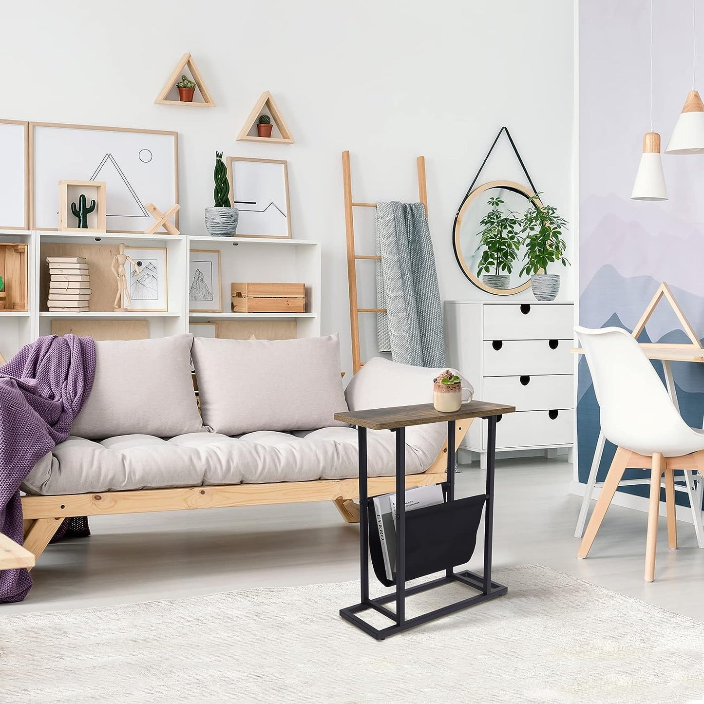 Inhabit Nano Side Table With Fabric Holder
