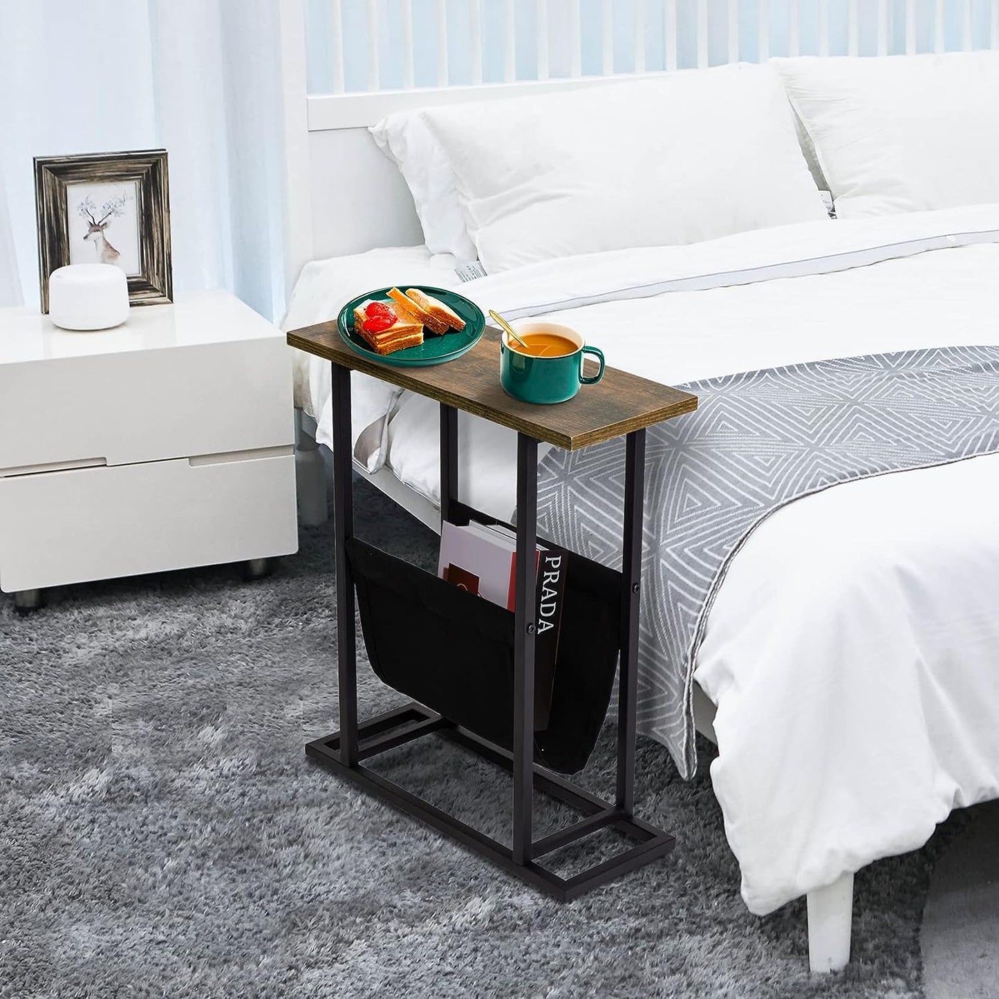 Inhabit Nano Side Table With Fabric Holder