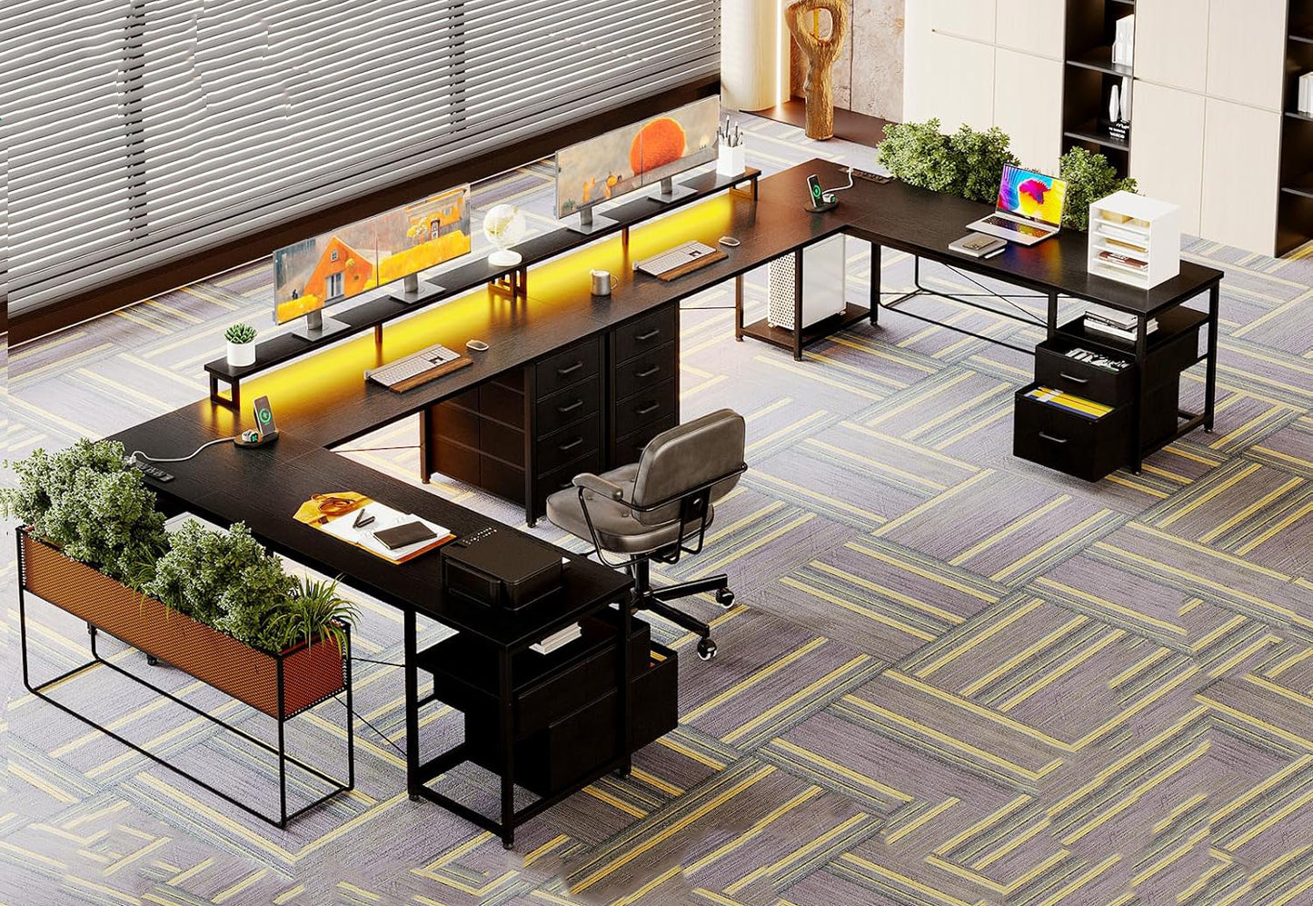 Inhabit Big Show 165cm L-Shaped High Storage Desk