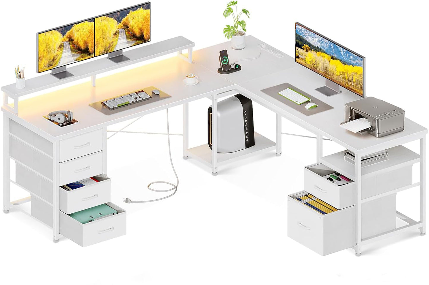 Inhabit Big Show 165cm L-Shaped High Storage Desk