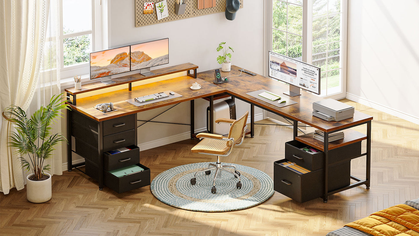 Inhabit Big Show 165cm L-Shaped High Storage Desk