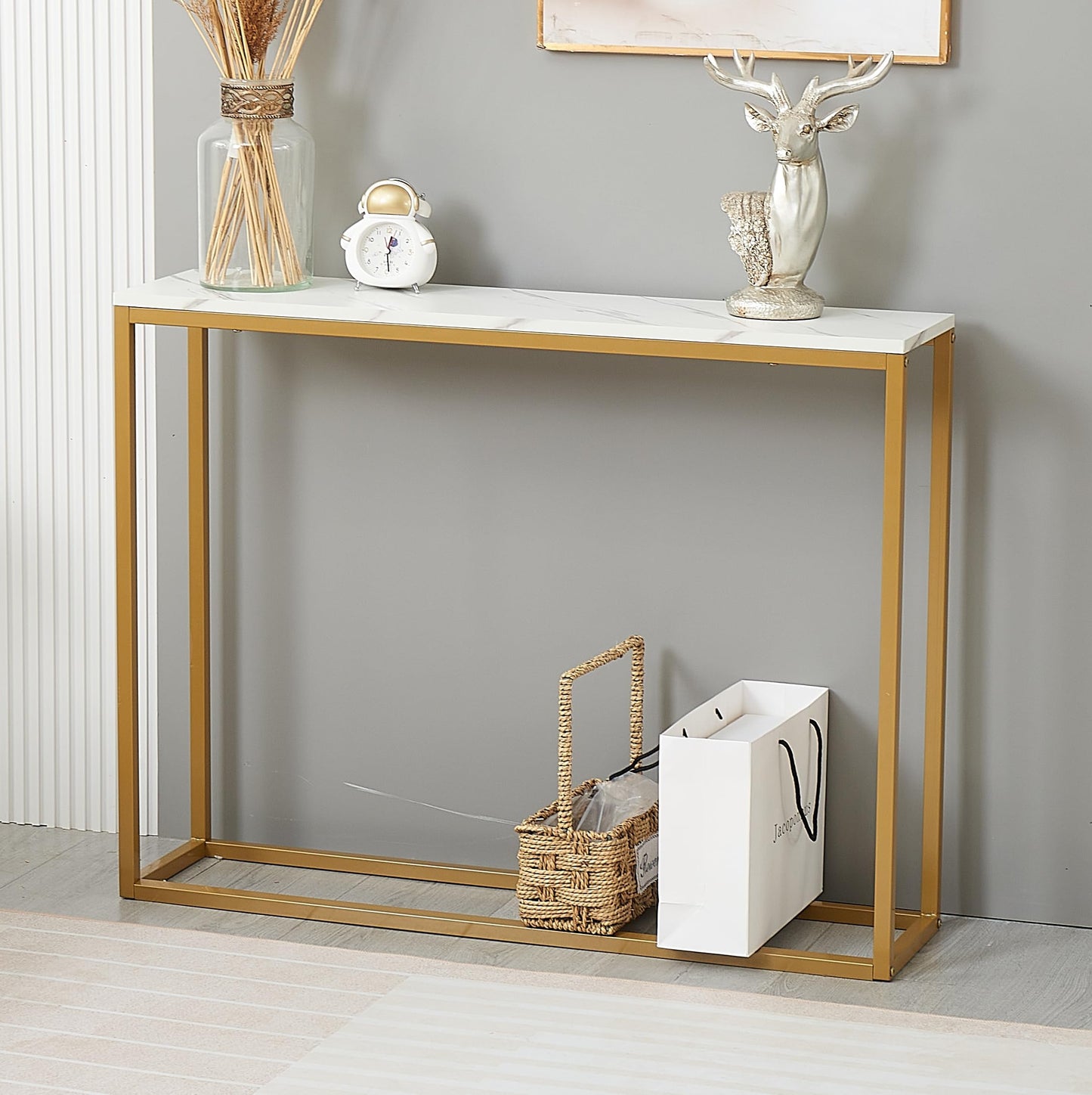 Inhabit Gold x Calacatta Wood Marble Effect
