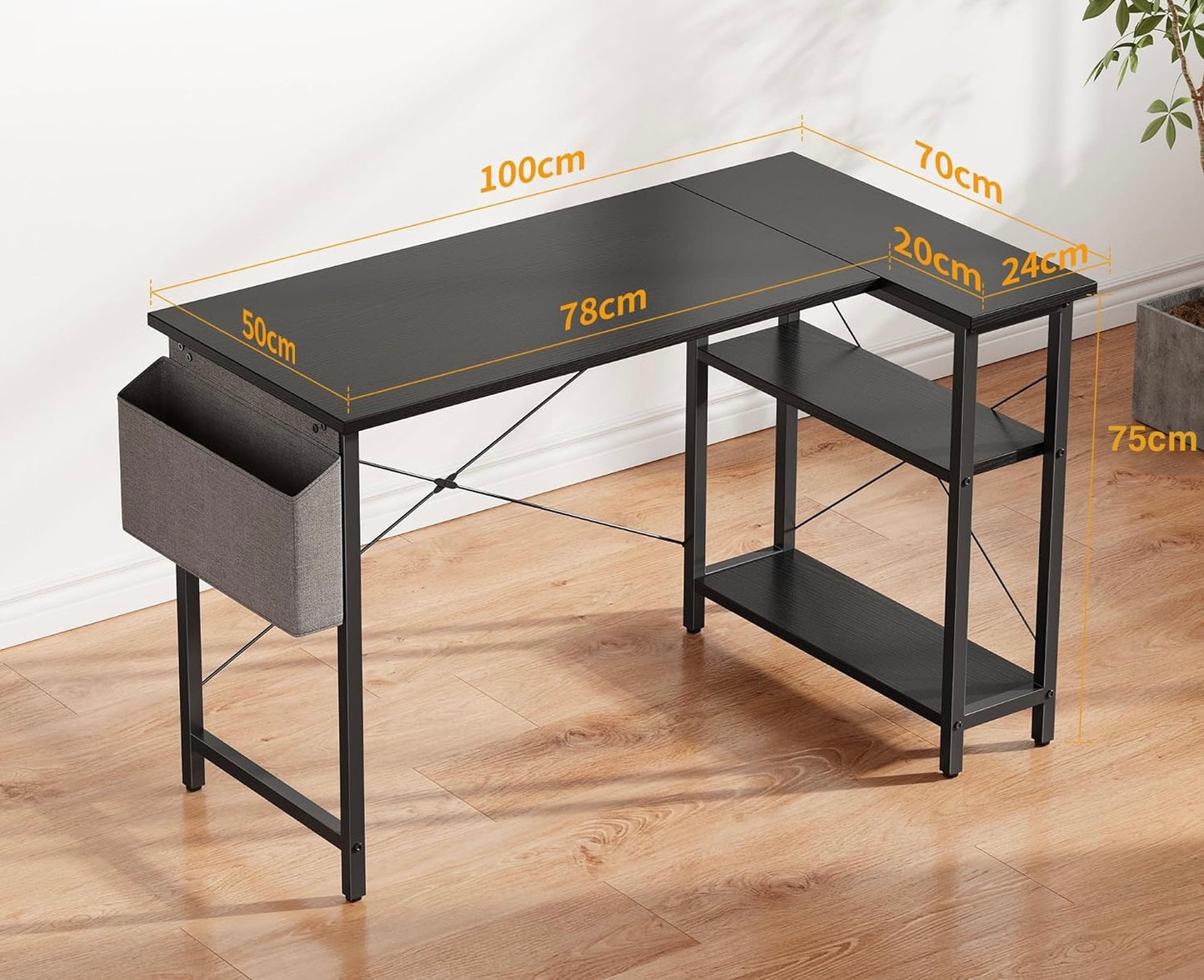 Inhabit Senza 100cm Reversible L-Shape Desk