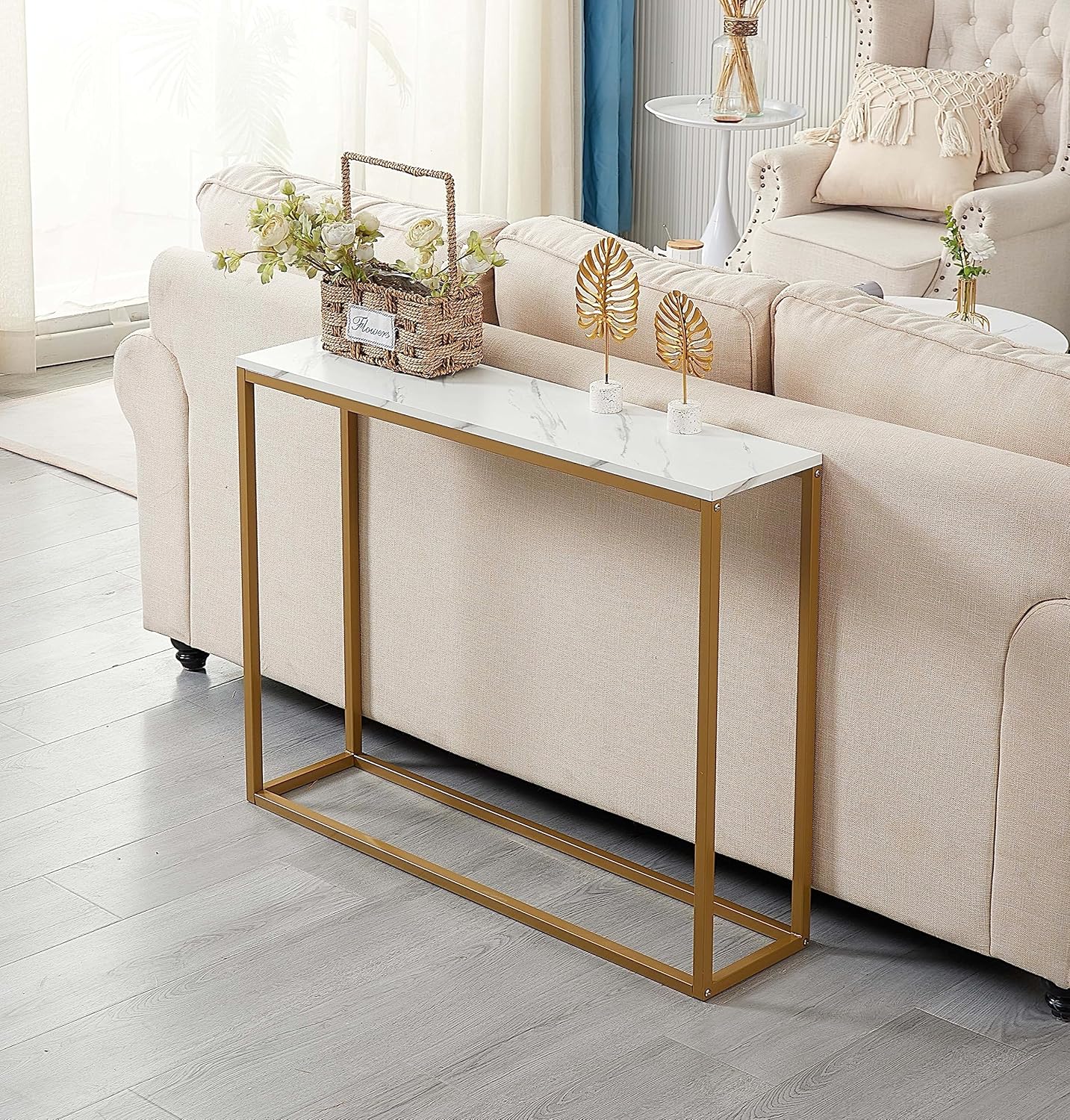 Inhabit Gold x Calacatta Wood Marble Effect