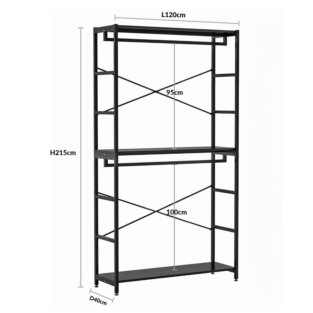 منظم خزانة الملابس من Inhabit Hangers مصنوع من المعدن