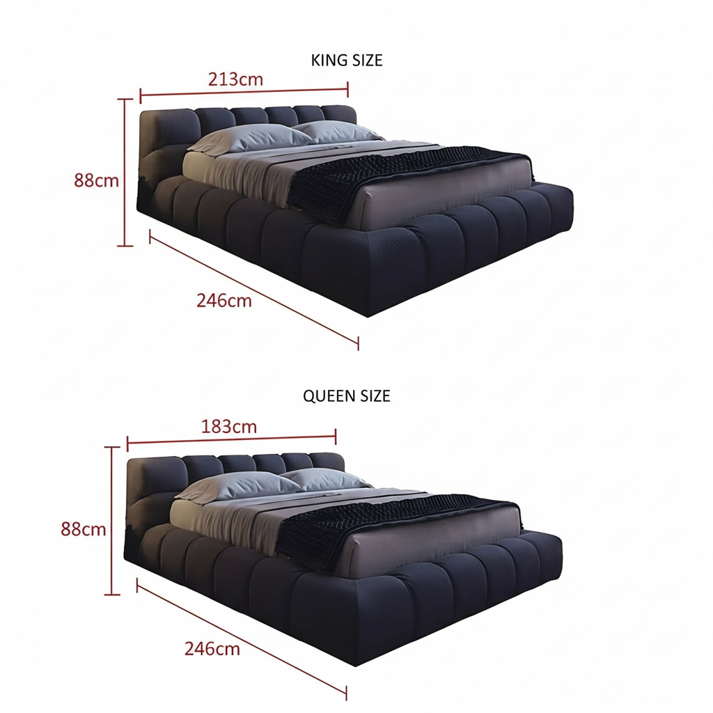 سرير مكعب من Inhabit بحجم كوين/كينج