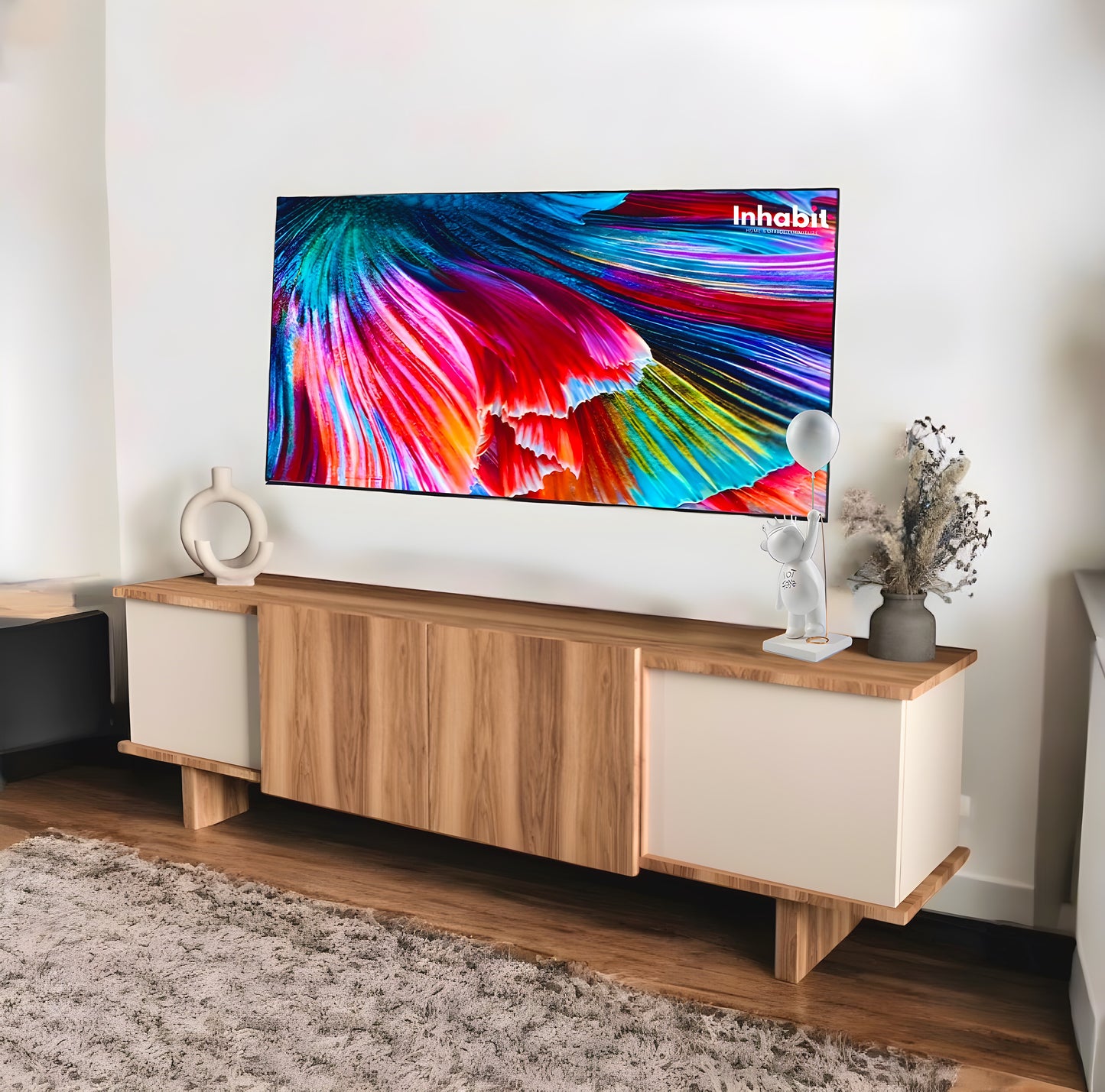 Inhabit Asymmetrical TV Console / Cabinet
