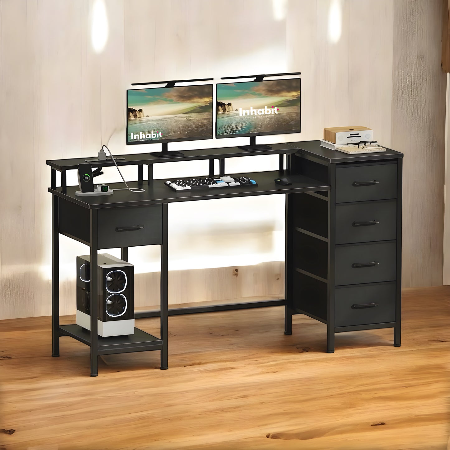 Inhabit All In One 5 Drawers Desk