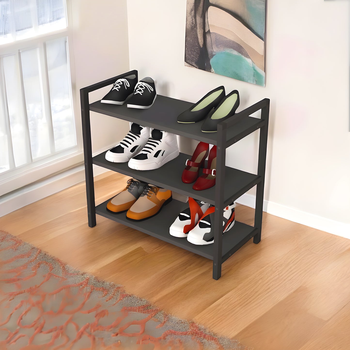 Inhabit 3 Shelves Practical Shoe Rack