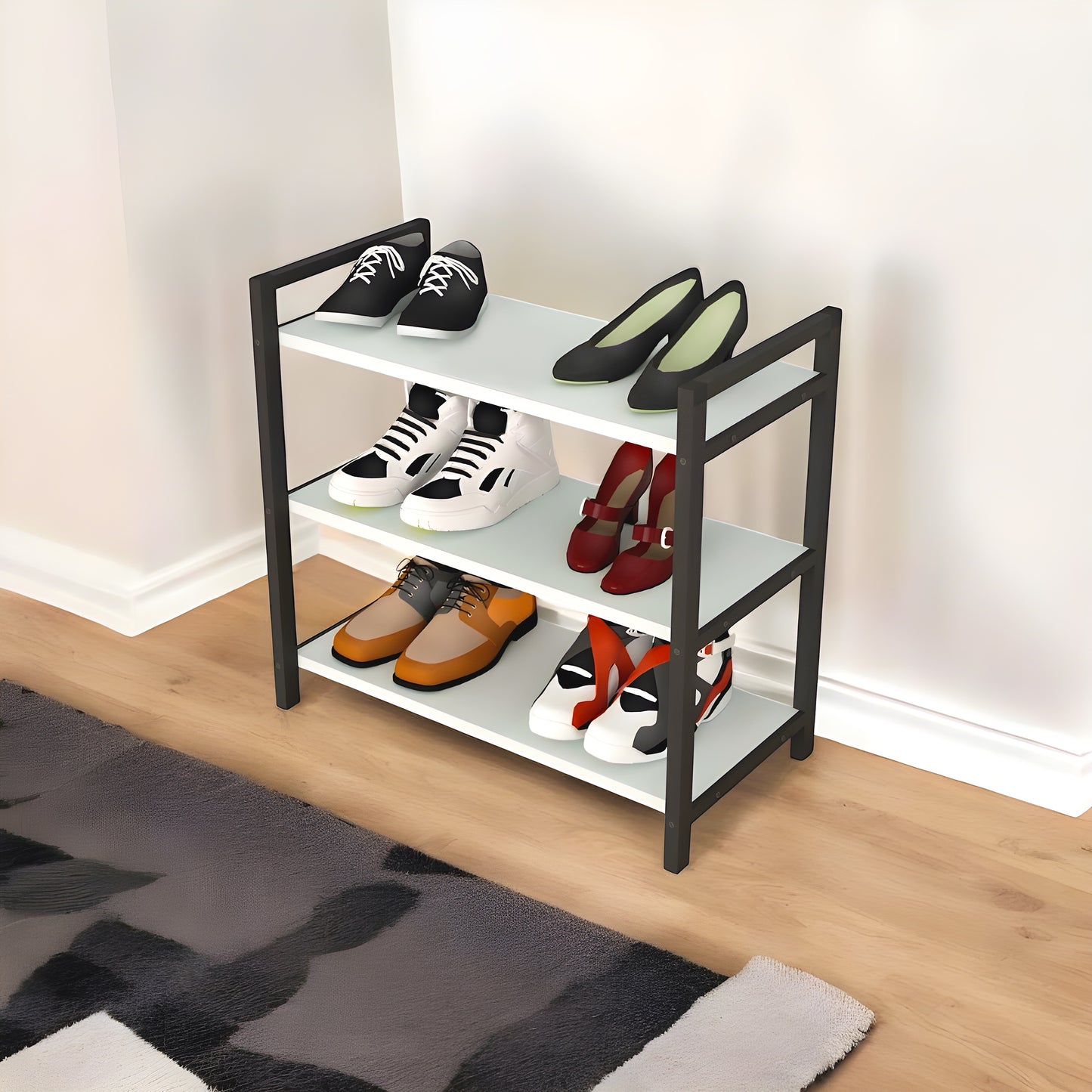 Inhabit 3 Shelves Practical Shoe Rack
