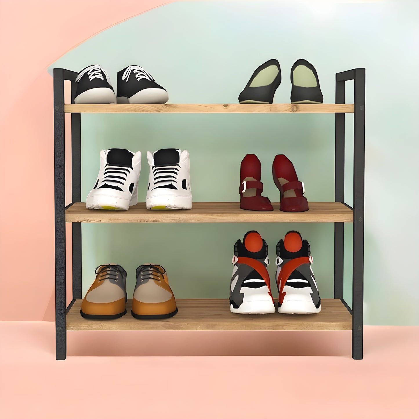 Inhabit 3 Shelves Practical Shoe Rack