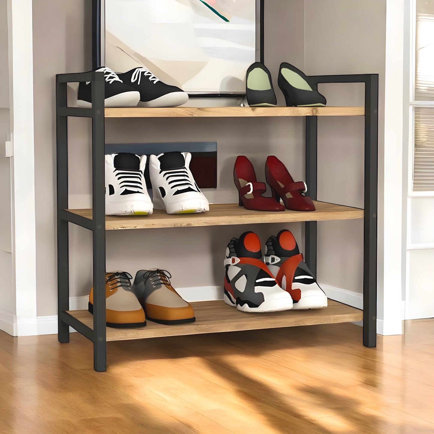 Inhabit 3 Shelves Practical Shoe Rack