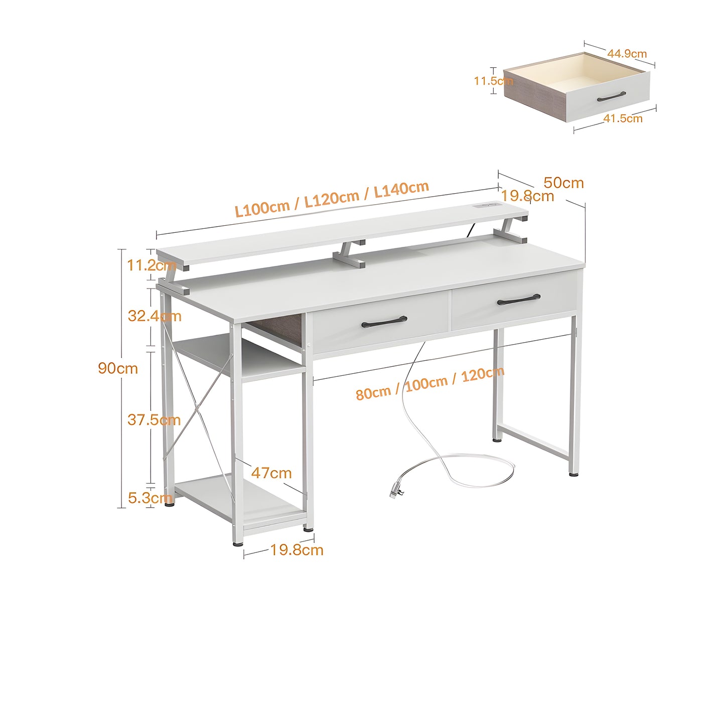 Inhabit Primary 2 Drawers Desk