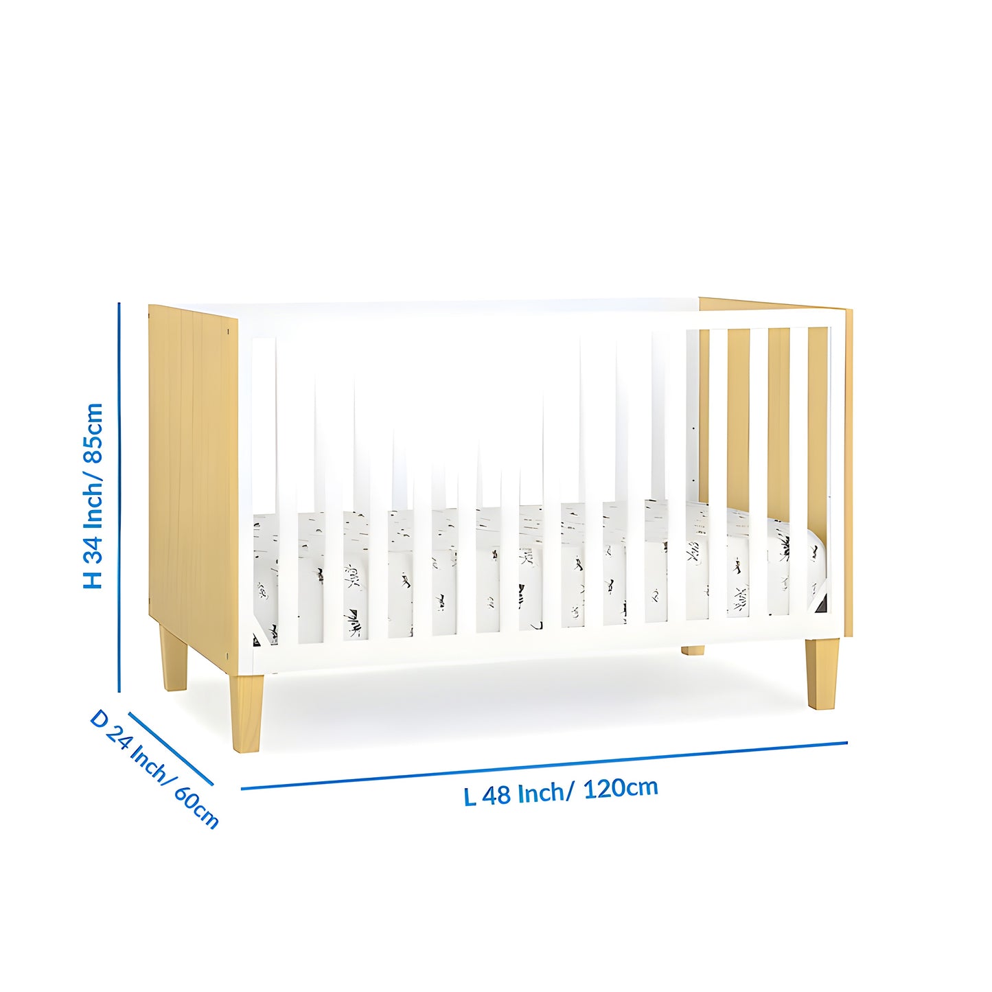 Inhabit Sleep Safe 3 in 1 Convertible Crib