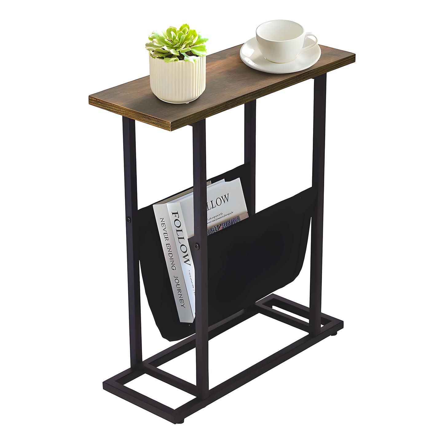 Inhabit Nano Side Table With Fabric Holder