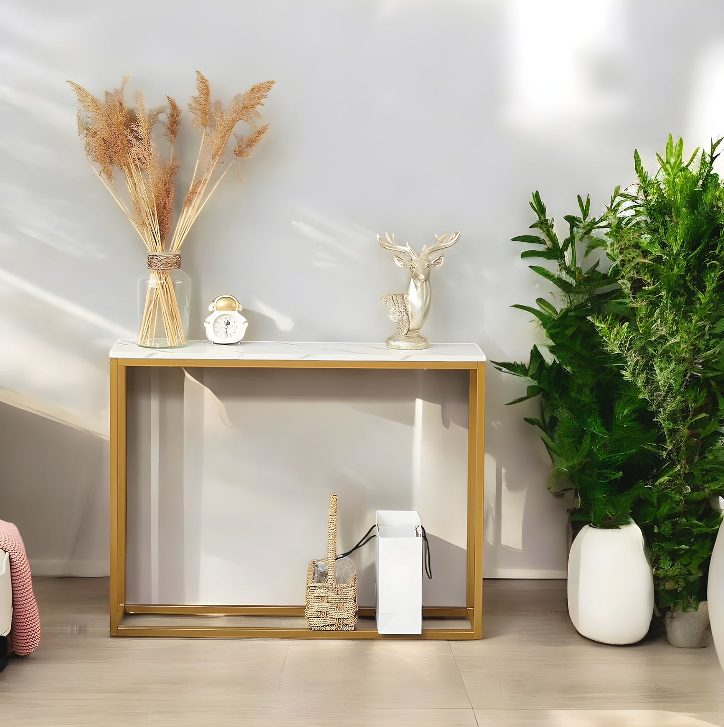 Inhabit Gold x Calacatta Wood Marble Effect