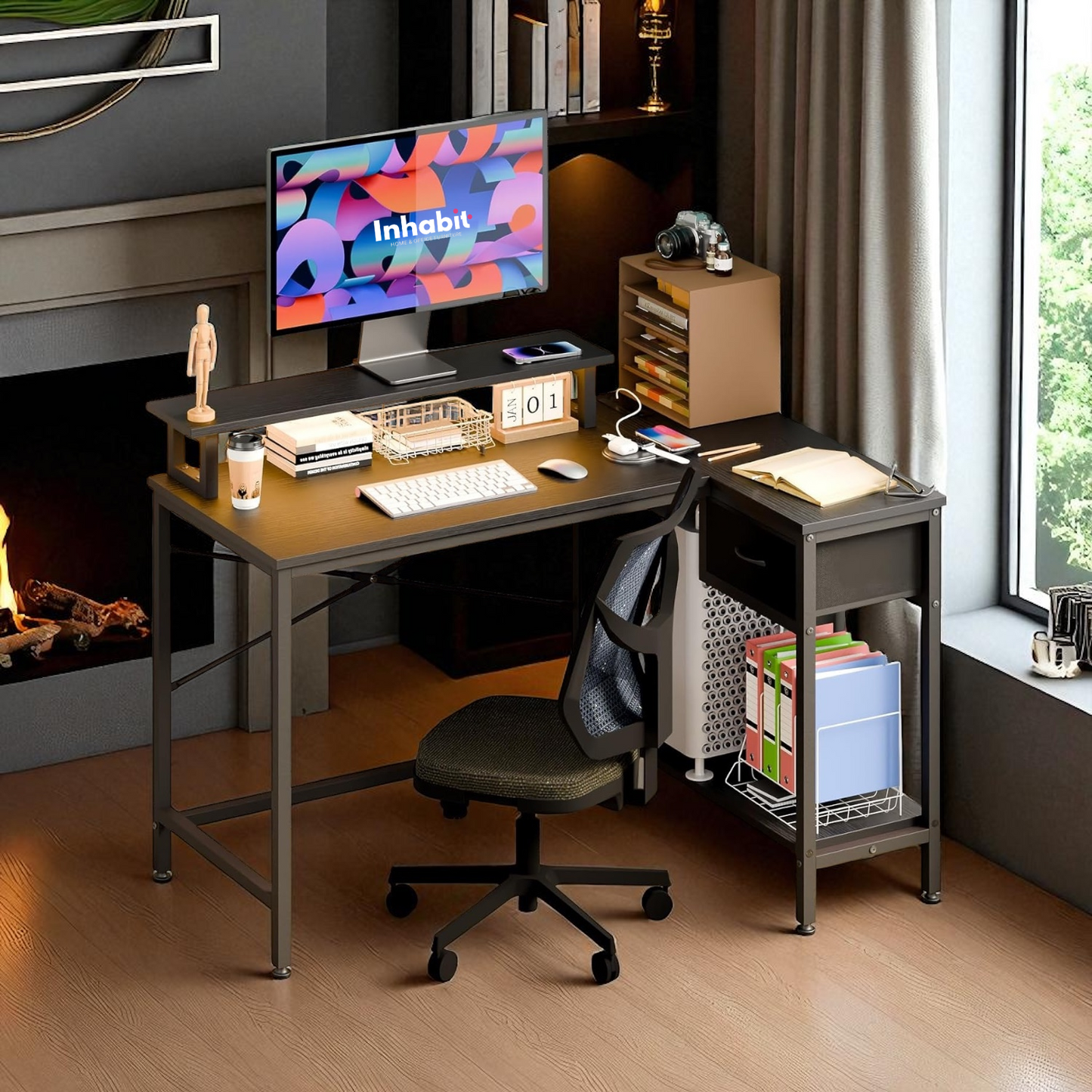 Inhabit Viral L-Shape Desk In 4 Sizes