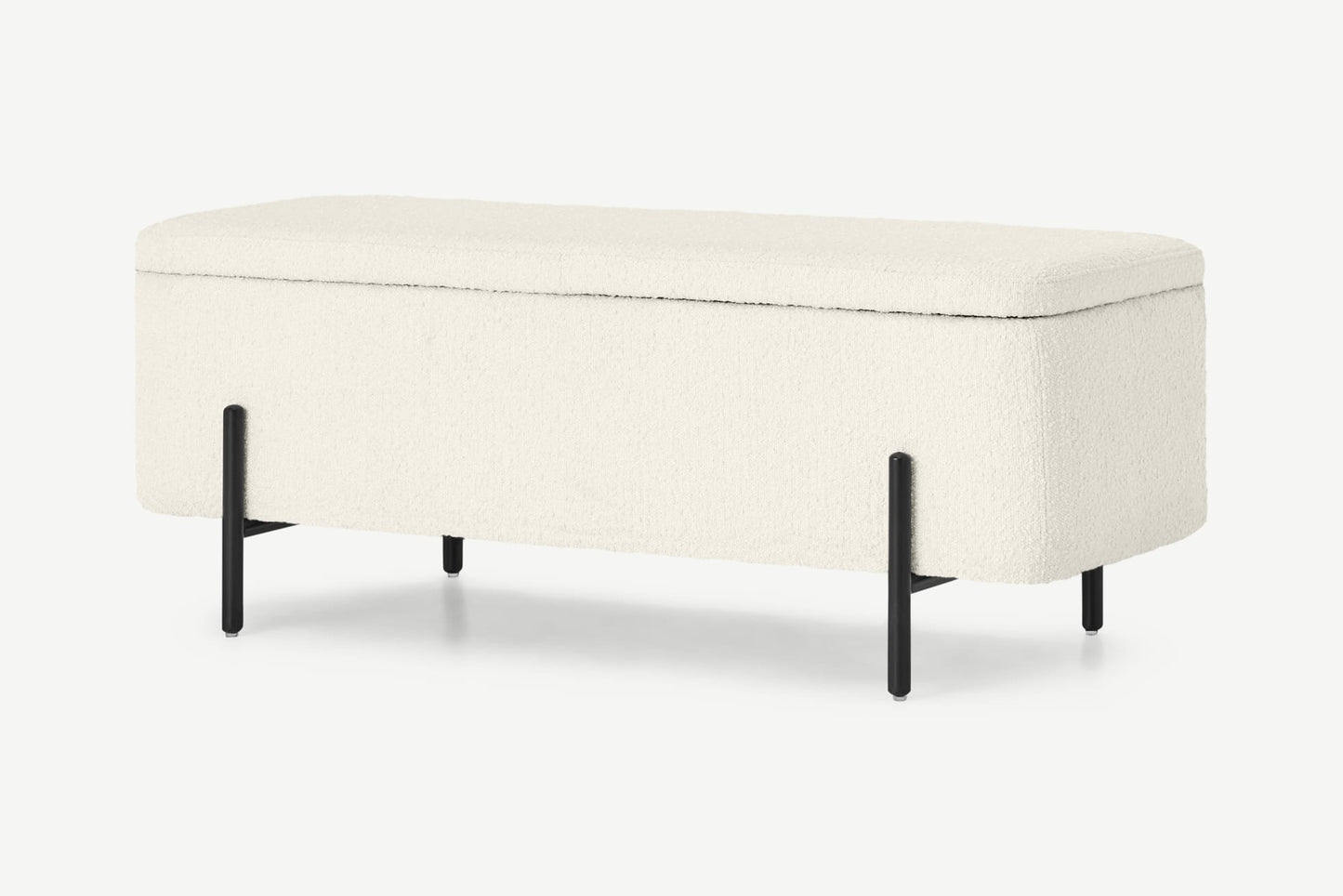 Inhabit Furry Metal Storage Bench Bench