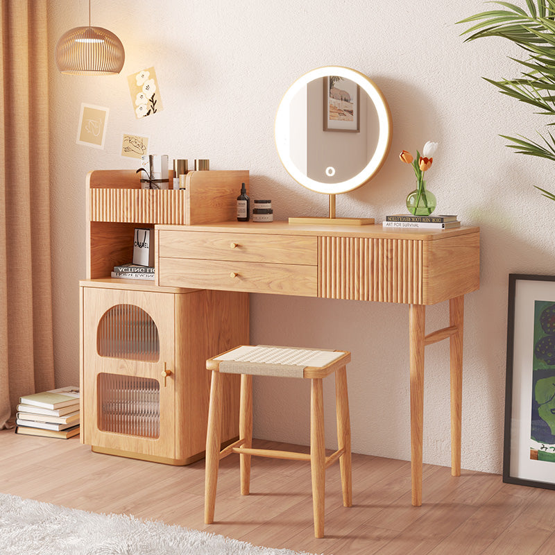 Inhabit Nordic Style Makeup Vanity With Drawers & Cabinets