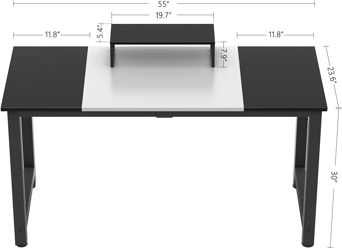 Inhabit Splice Board 140cm Desk In Metal & Wood