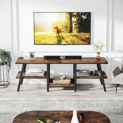 Inhabit 3 Tiet TV Media Console In Metal & Wood