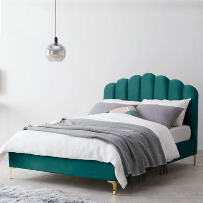 Inhabit Lining Line Solid X Engineered Wood  Velvet Bed Single and Double Size