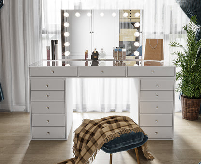 Inhabit X-Large Makeup Vanity With Big Storage With Lights & Mirror