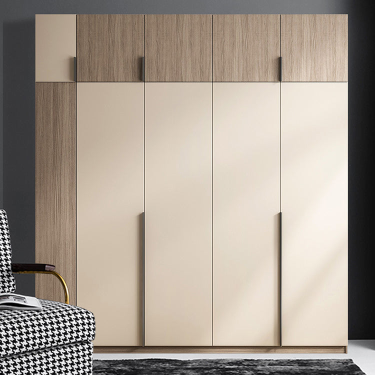 Inhabit Modern Matte Beige Solid Wood Wardrobe With 2 Options