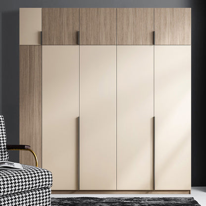 Inhabit Modern Matte Beige Solid Wood Wardrobe With 2 Options