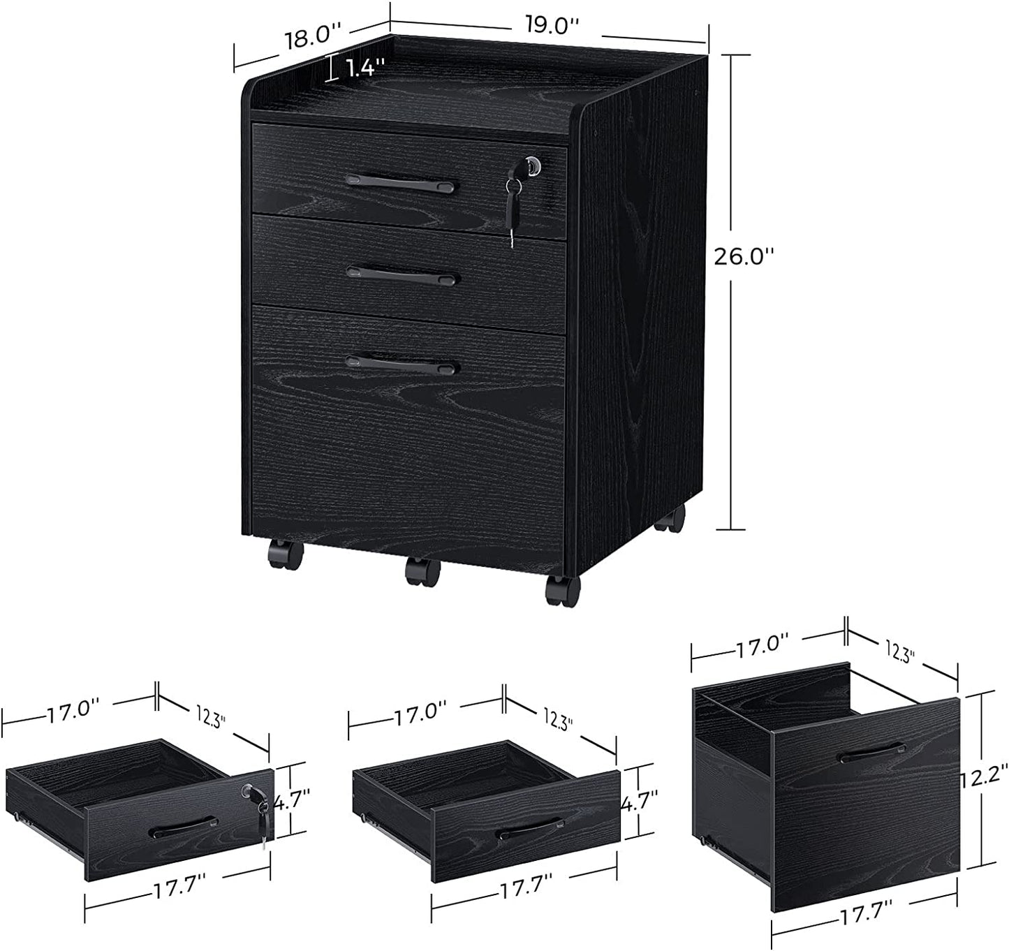 Inhabit Office Cabinet With 3 Drawers