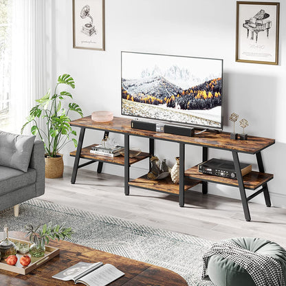 Inhabit 3 Tiet TV Media Console In Metal & Wood