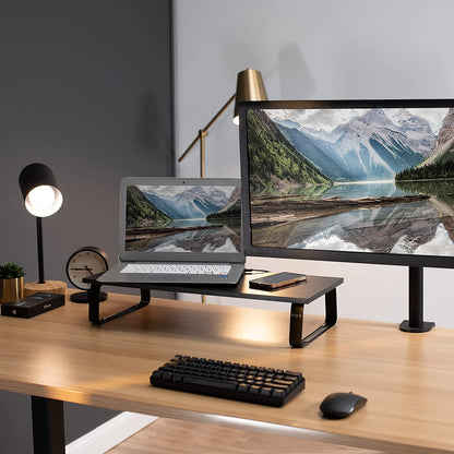 Inhabit Monitor Stand Riser In Wood & Metal