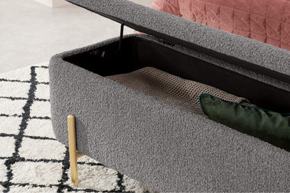 Inhabit Furry Metal Storage Bench Bench