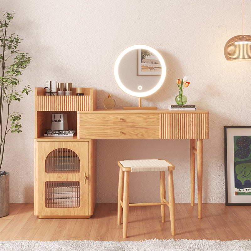 Inhabit Nordic Style Makeup Vanity With Drawers & Cabinets
