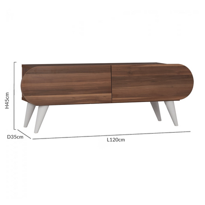 Inhabit Curves TV Media Console / Cabinet