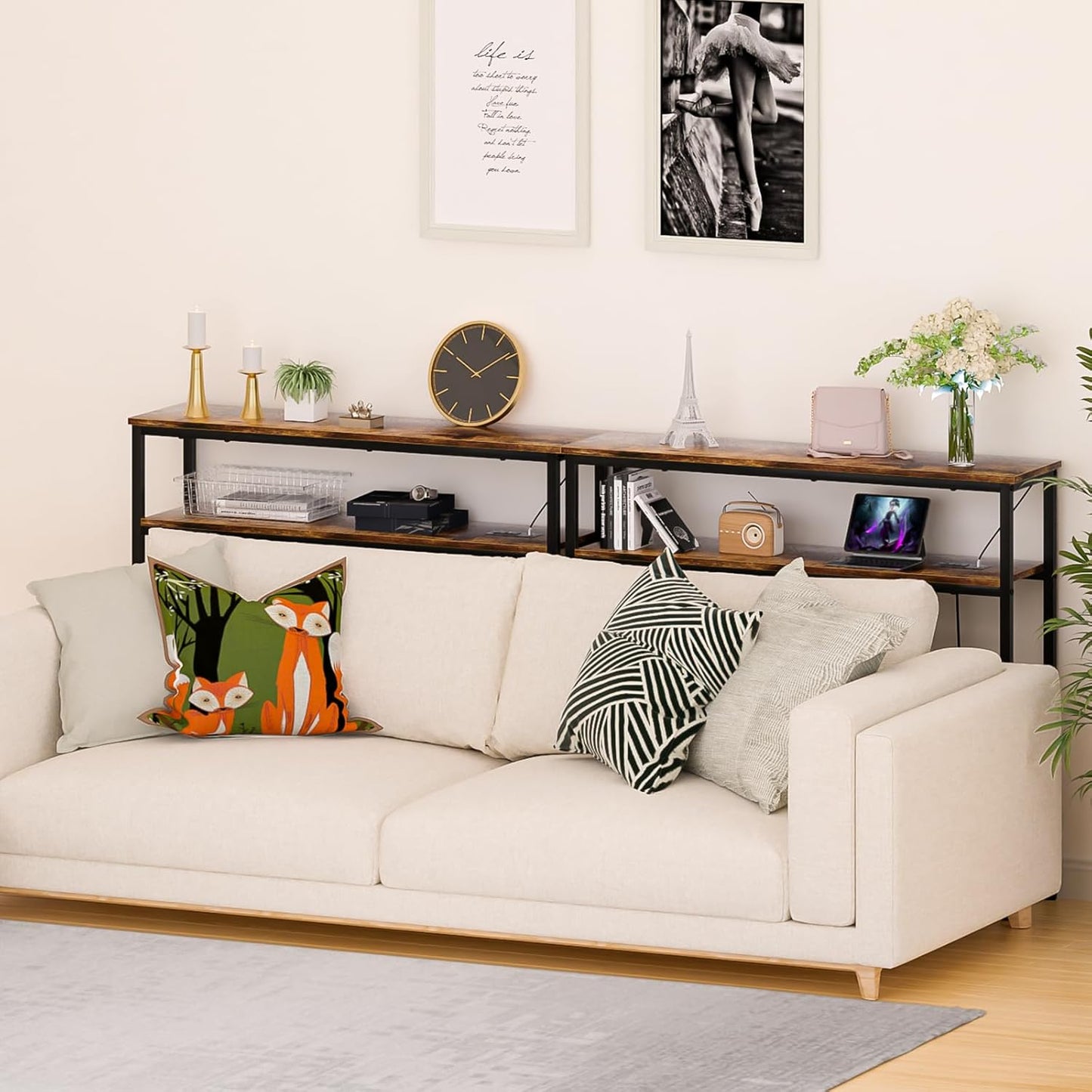 Inhabit Narrow Console/ Entryway With LED & Power Outlet