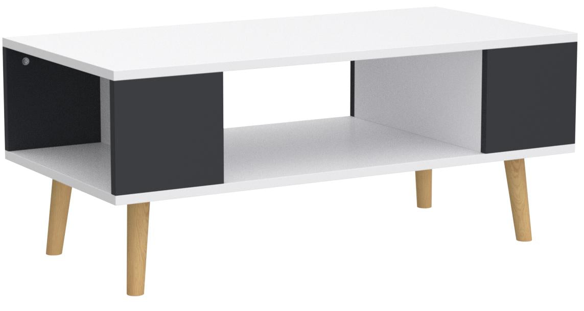 Inhabit Nordic Style Coffee Table With 3 Shelves