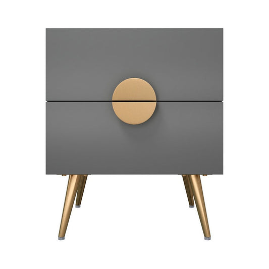 Inhabit Grey Japanese Nightstand