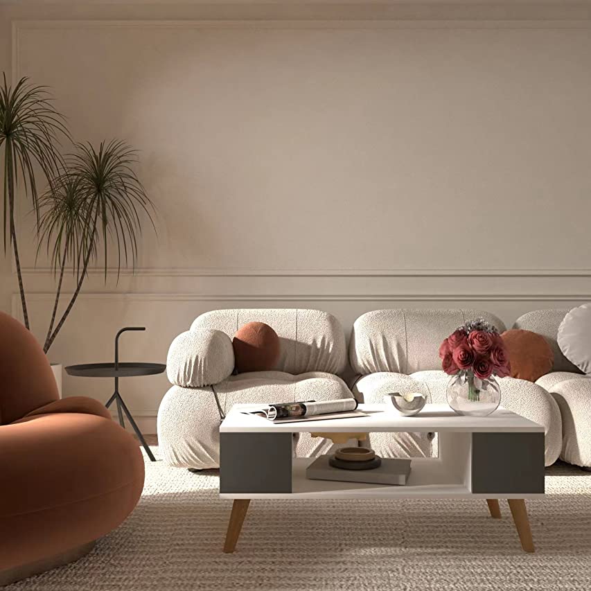 Inhabit Nordic Style Coffee Table With 3 Shelves