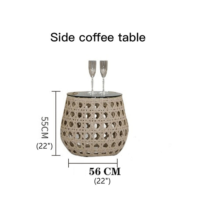 Inhabit 4 Pieces Outdoor Rattan Set  For Balcony Or Garden4