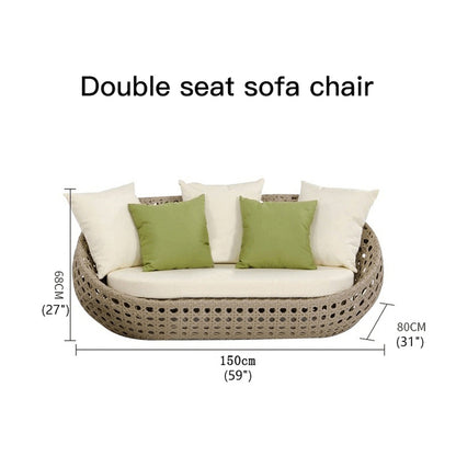 Inhabit 4 Pieces Outdoor Rattan Set  For Balcony Or Garden4