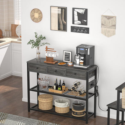 Inhabit Entryway Table with Side Power Outlet Console Table