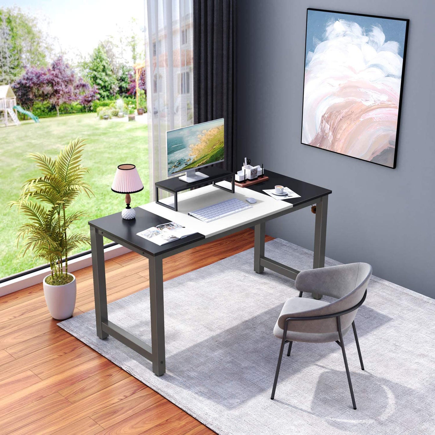 Inhabit Splice Board 140cm Desk In Metal & Wood