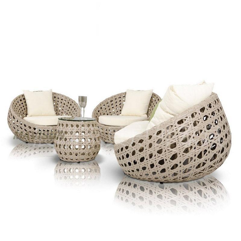 Inhabit 4 Pieces Outdoor Rattan Set  For Balcony Or Garden4