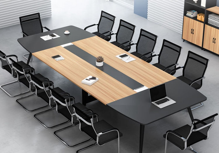 Inhabit Customizable Modern Style Design Meeting Table With Built In Power Supplies