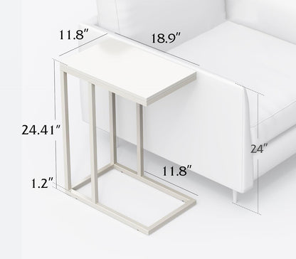 Inhabit C Shaped Side Table For Living Room or Bedroom