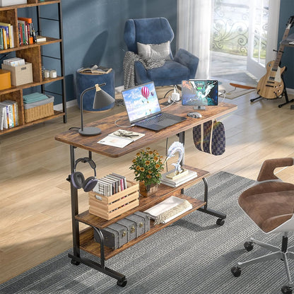 Inhabit Height Adjustable 100cm Standing Desk with Power Outlets