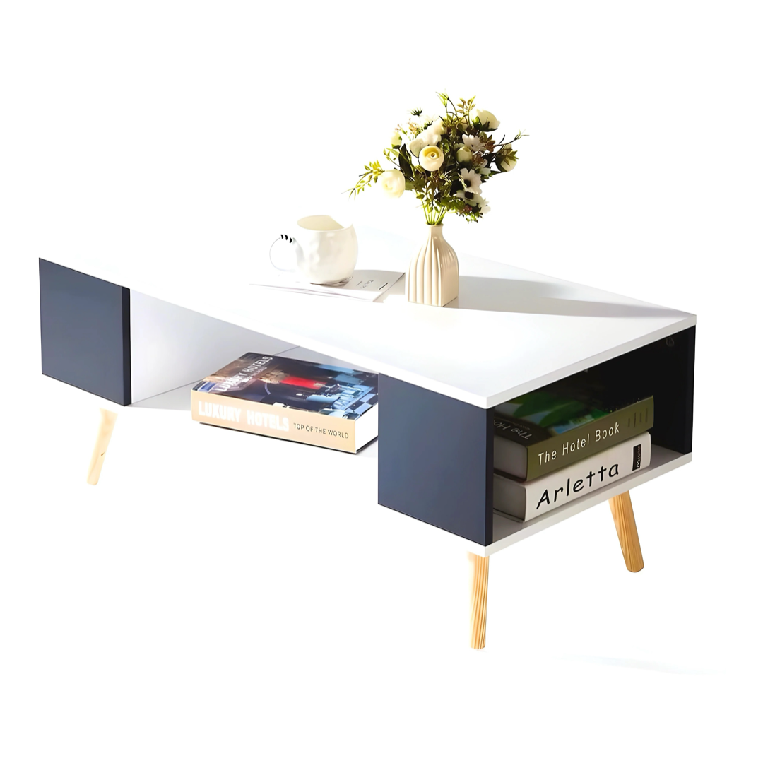 Inhabit Nordic Style Coffee Table With 3 Shelves